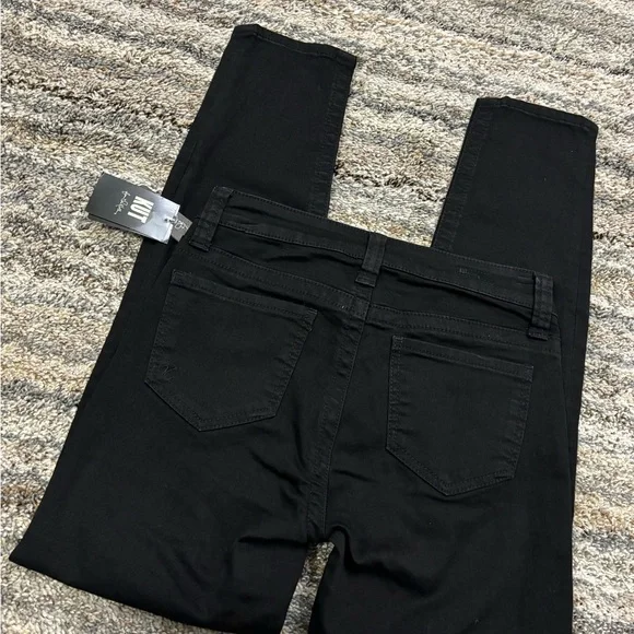 KUT From The Kloth Black Straight Leg Jeans Sz 0 NWT | KUT Straight Leg Jeans * - Picture 10 of 13